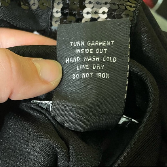 Black halter dress with sequins - Picture 4 of 5